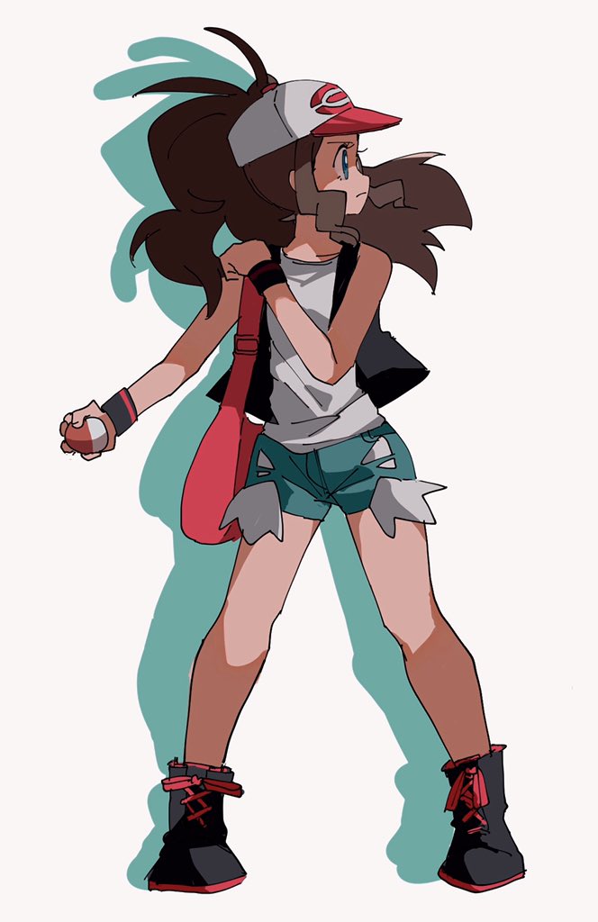 hilda (pokemon and 1 more) drawn by shichibee_(stm_mimi)