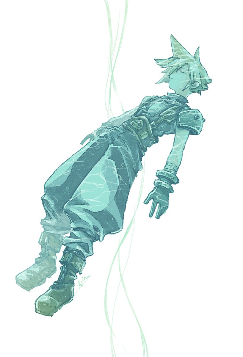 cloud strife (final fantasy and 1 more) drawn by michibata_65