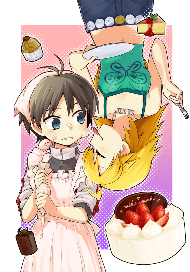 hoshii miki and kikuchi makoto (idolmaster) drawn by heebee