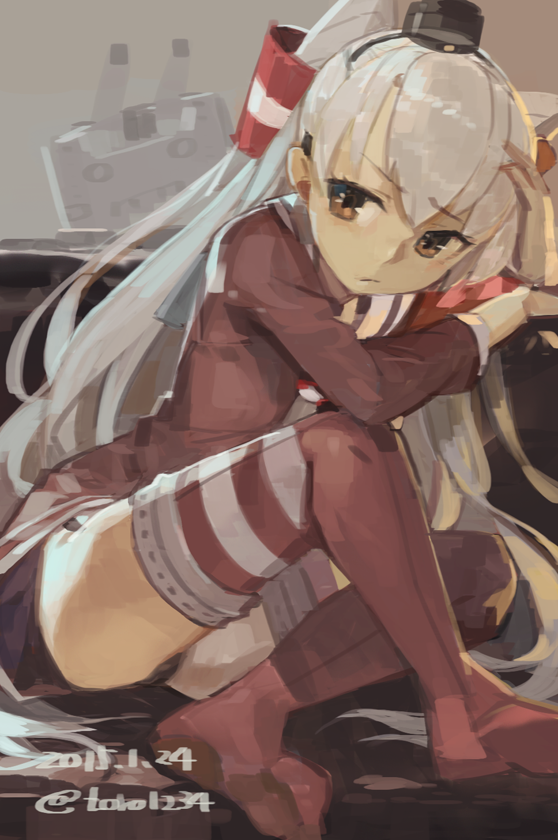 amatsukaze and rensouhou-kun (kantai collection) drawn by toro_(konirio)