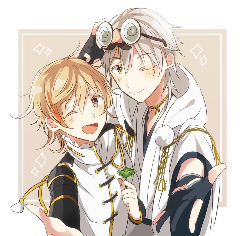 tsurumaru kuninaga and monoyoshi sadamune (touken ranbu) drawn by unapoppo