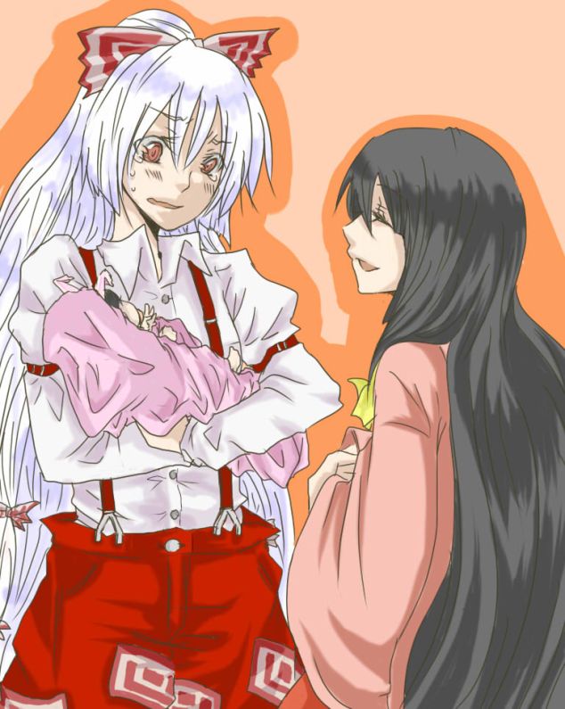 fujiwara no mokou and houraisan kaguya (touhou) drawn by ana_(tateana_juukyo)