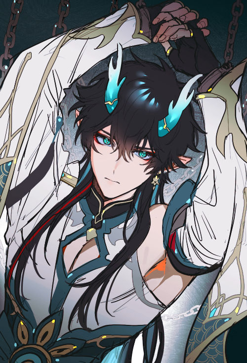 dan heng (honkai and 1 more) drawn by onegingek