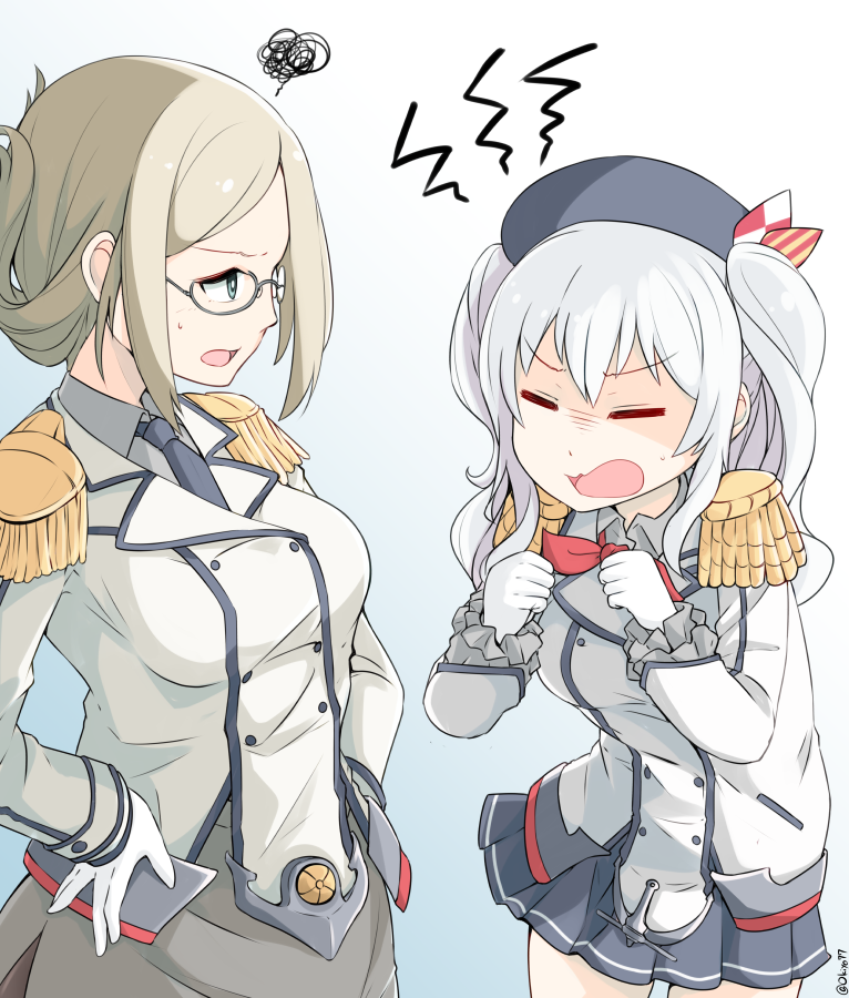 kashima and katori (kantai collection) drawn by okitarou_(okiyo)