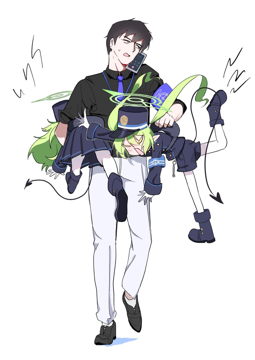 sensei, hikari, and nozomi (blue archive) drawn by mochini
