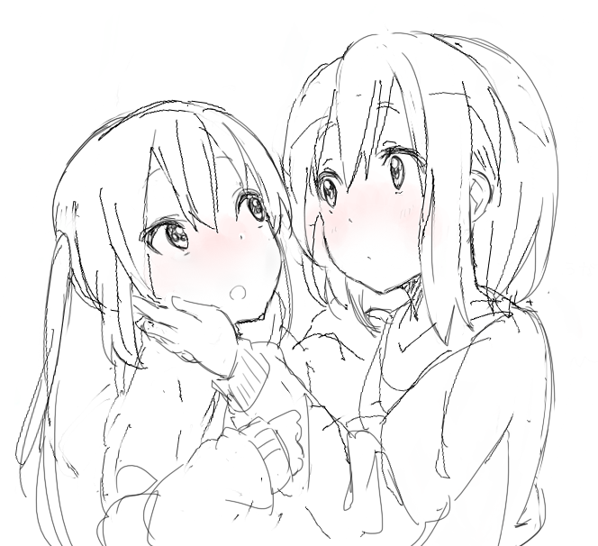 nakano azusa and hirasawa yui (k-on!) drawn by kirisawa_saki