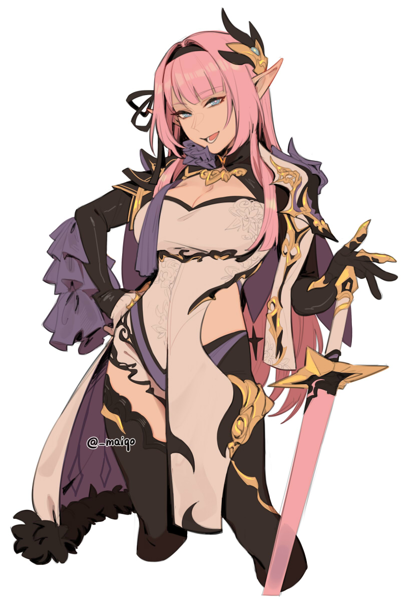 elysia (honkai and 1 more) drawn by maiqo