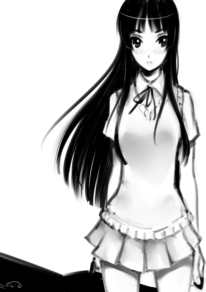 akiyama mio (k-on!) drawn by suna_(sandworks)