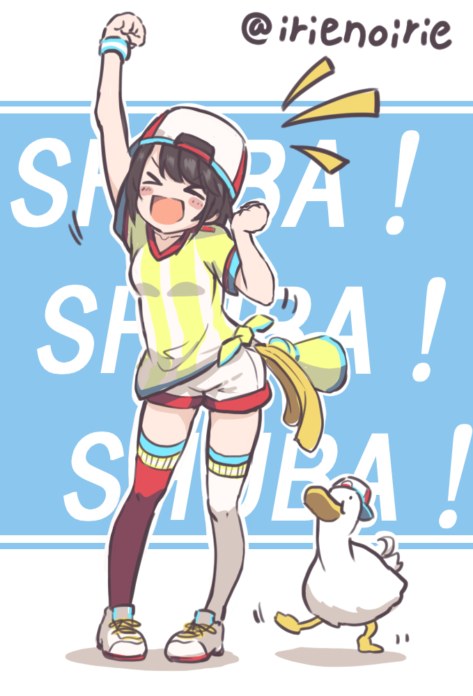 oozora subaru and subaru duck (hololive) drawn by irie_keisuke_(handn)