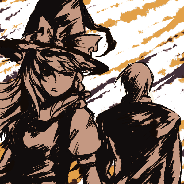 kirisame marisa and jhons lee (touhou and 2 more) drawn by tobi_(discharge_cycle)
