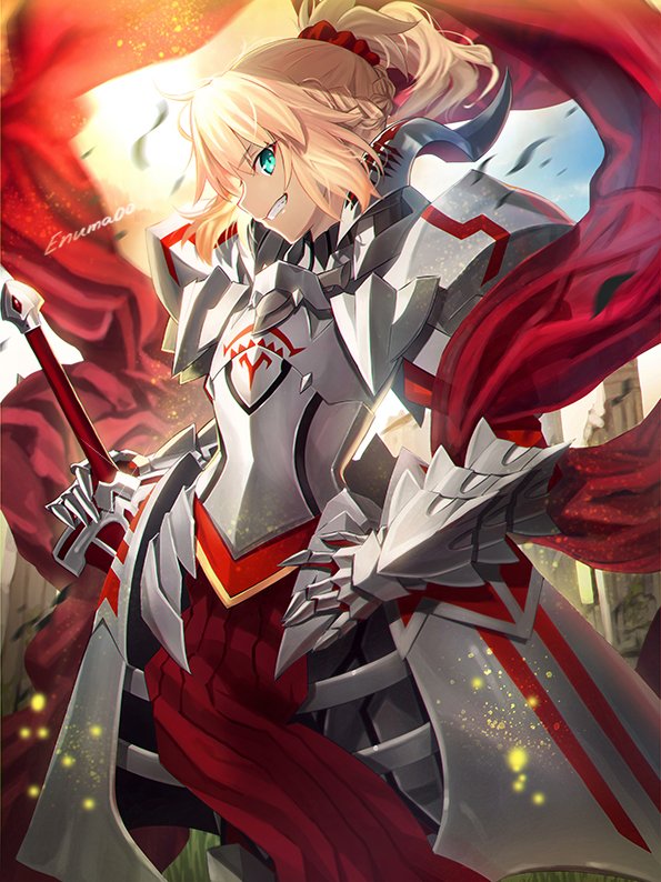 mordred (fate and 1 more) drawn by aora
