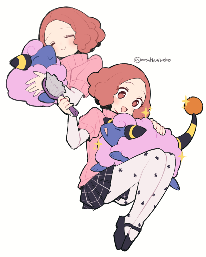 okumura haru and mareep (pokemon and 2 more) drawn by do_m_kaeru