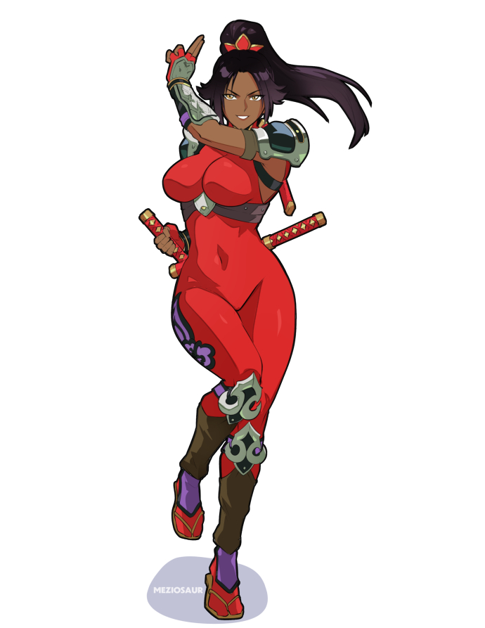 shihouin yoruichi and taki (bleach and 1 more) drawn by meziosaur