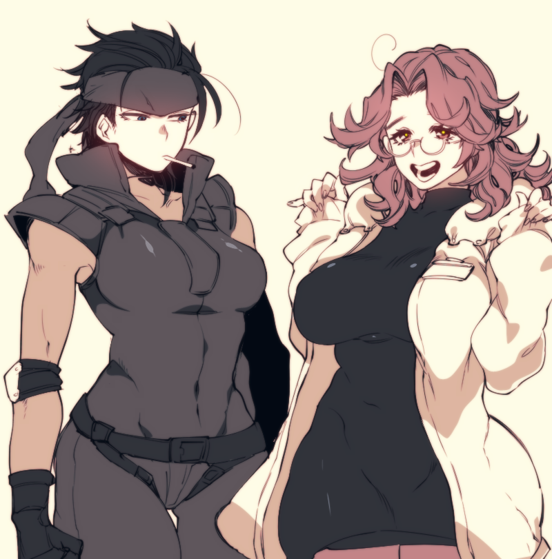 solid snake and hal emmerich (metal gear and 1 more) drawn by norasame_(dagako)