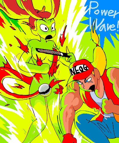 shiranui mai and terry bogard (the king of fighters and 2 more)
