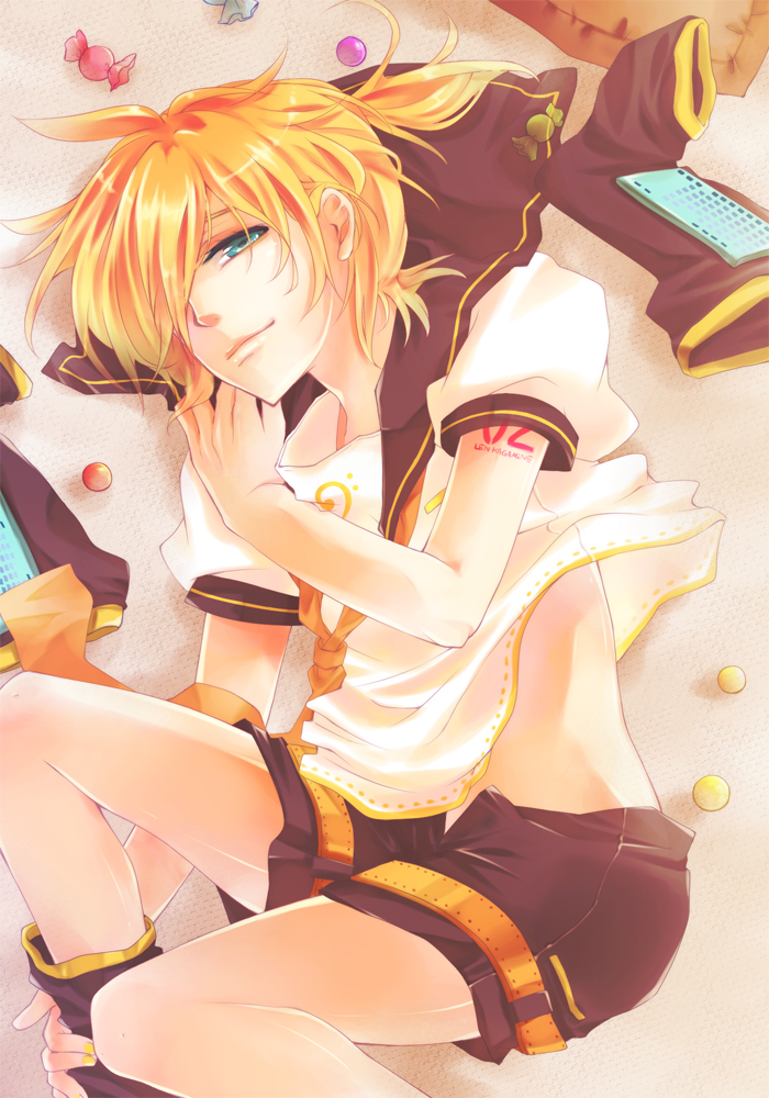 kagamine len (vocaloid) drawn by mukkun