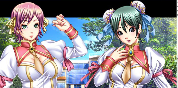 sera sumire and shiga kasumi (gakuen tengoku) drawn by yamashita_shun'ya