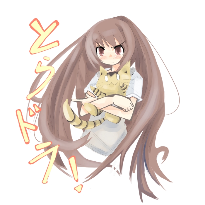 aisaka taiga and palmtop tiger (toradora!) drawn by kanikama