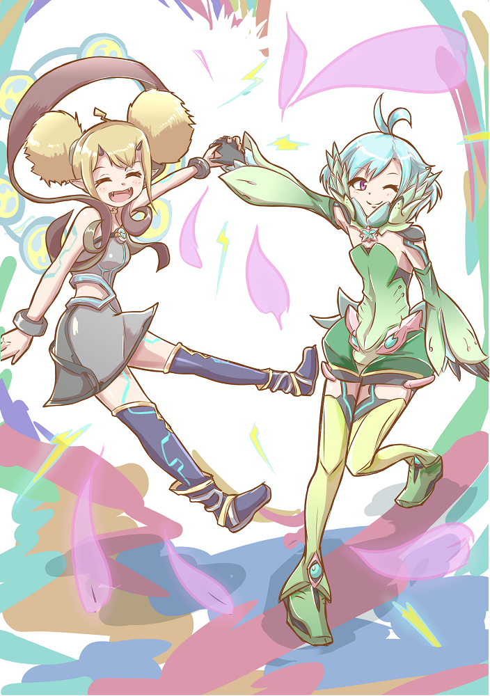 floren and electra (xenoblade chronicles and 1 more) drawn by yukara-msma