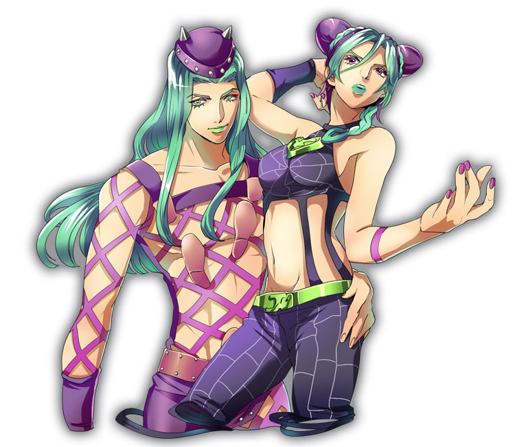 kujo jolyne and narciso anasui (jojo no kimyou na bouken and 1 more) drawn by rag713kuro2