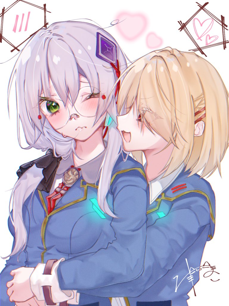 kayamori ruka and izumi yuki (heaven burns red) drawn by match_neco