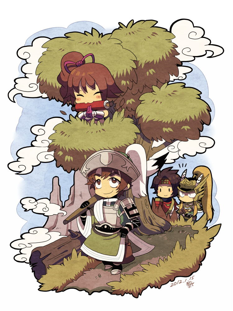 kunoichi, ma chao, sanada yukimura, and ma dai (musou orochi) drawn by kotorai