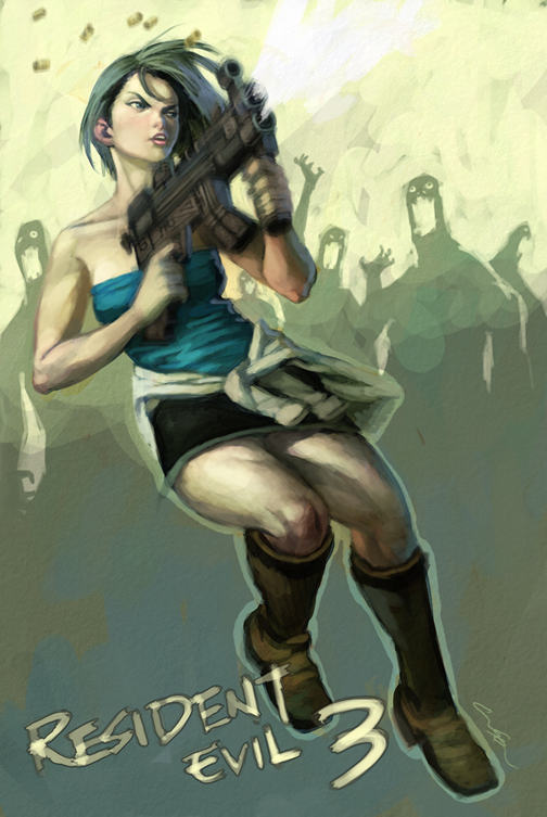 jill valentine (resident evil and 1 more) drawn by cuson