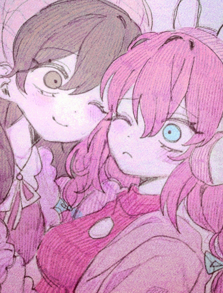 mari and aubrey (omori) drawn by my_loleeta
