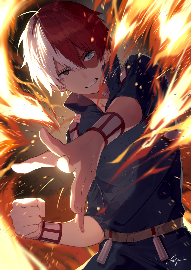 todoroki shoto (boku no hero academia) drawn by necomi