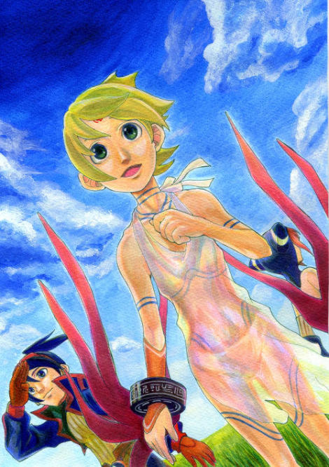 nina, lin, and ryu (breath of fire and 1 more)