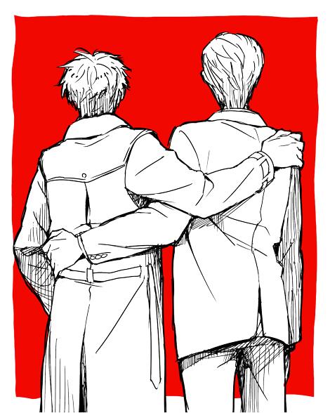 r daneel olivaw and elijah baley (the caves of steel) drawn by kurosuke_(nora)