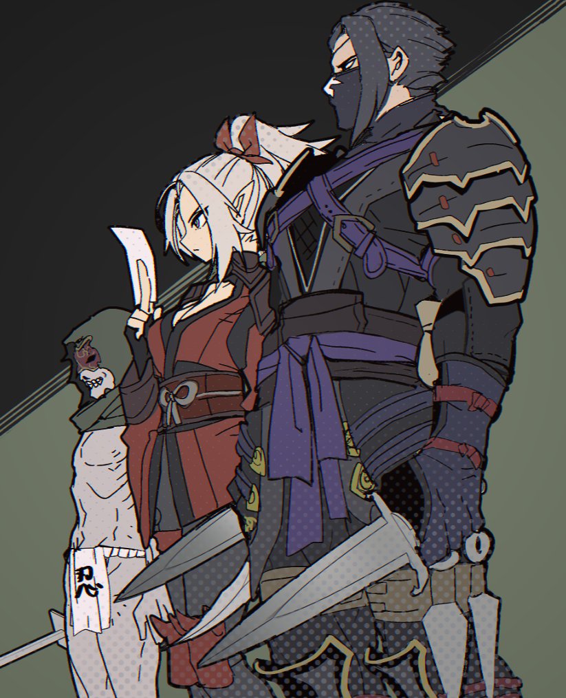 protagonist, kiriha, and rinne (wizardry and 1 more) drawn by narita_imomushi