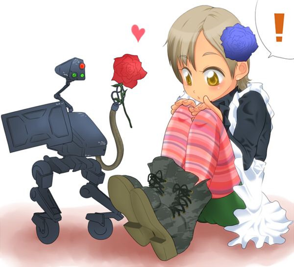 sunny emmerich and metal gear mk. ii (metal gear and 1 more) drawn by kyo_s