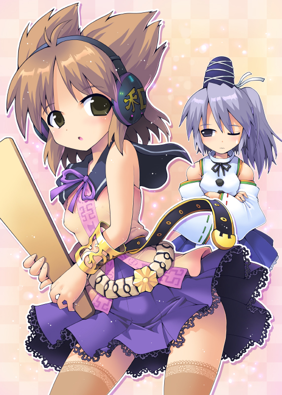 toyosatomimi no miko and mononobe no futo (touhou) drawn by kurogarasu
