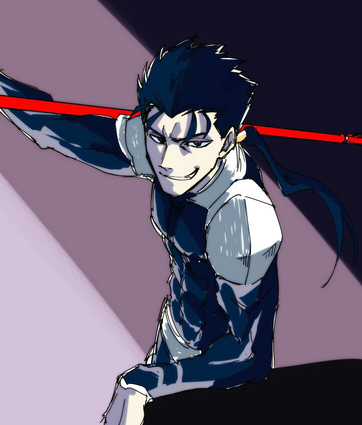 cu chulainn (fate and 1 more) drawn by shiromanta