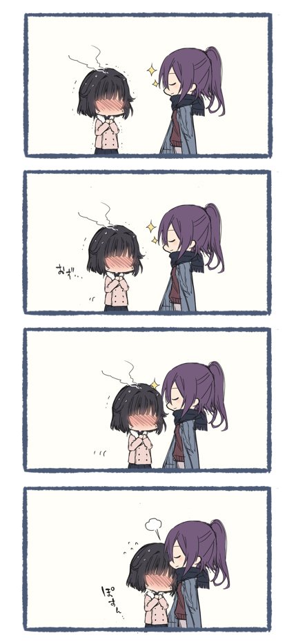 seta kaoru and ushigome rimi (bang dream!) drawn by sakaki_kayumu