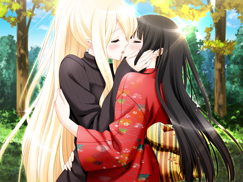 shitogi eris and kirishima shizuku (sono hanabira ni kuchizuke wo) drawn by kani_biimu