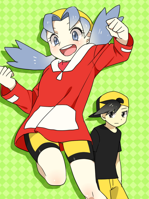 ethan and kris (pokemon and 1 more) drawn by pumpkinpan