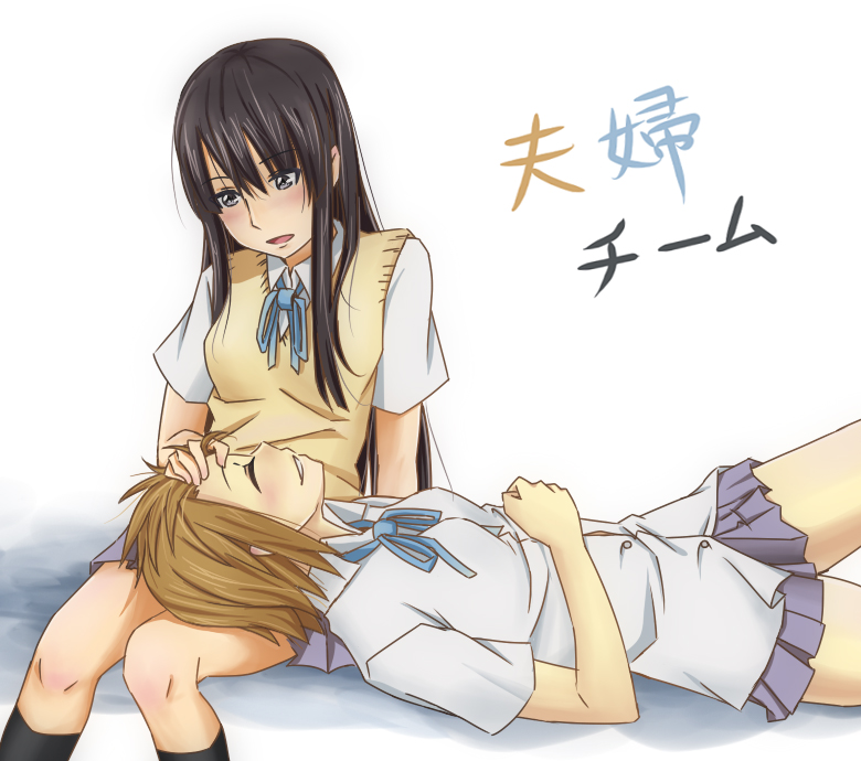 akiyama mio and tainaka ritsu (k-on!) drawn by ang_quan