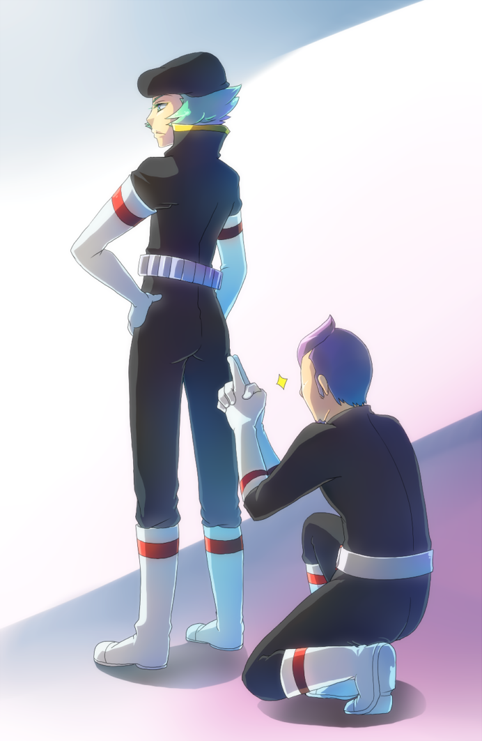 proton and petrel (pokemon and 1 more) drawn by naoto_(yandereheaven)