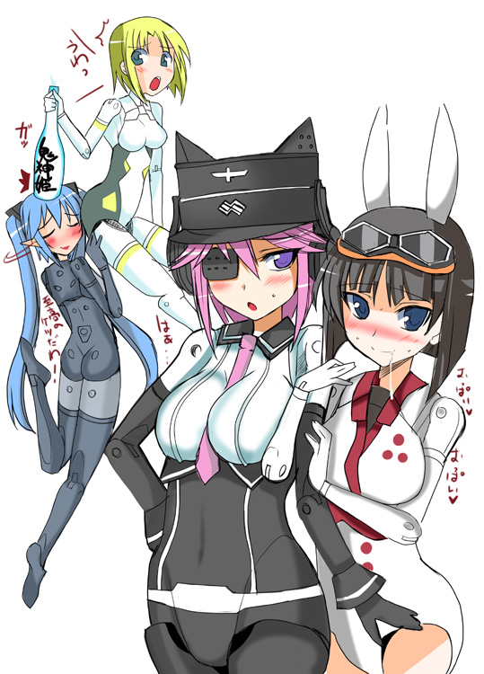 arnval, strarf, asuka, and murmeltier (busou shinki) drawn by aoi_manabu
