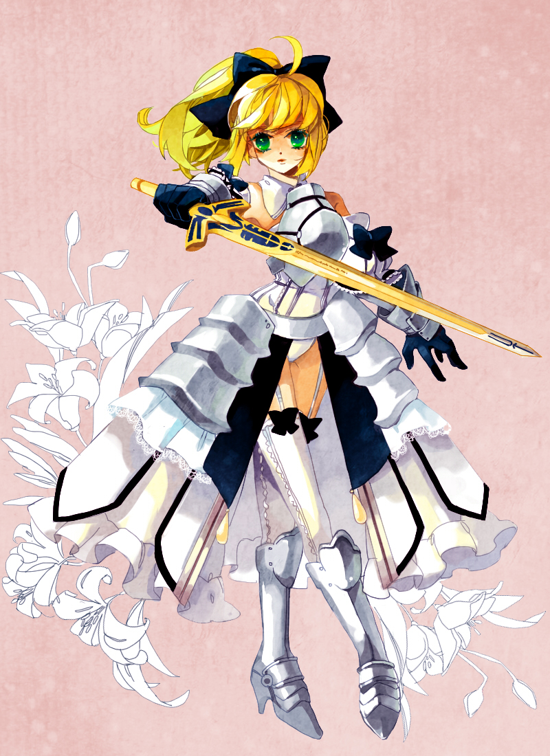 artoria pendragon and saber lily (fate and 1 more) drawn by platina77