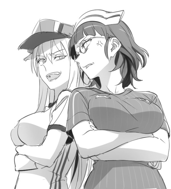 bismarck and roma (kantai collection and 2 more) drawn by kinosuke_(sositeimanoga)