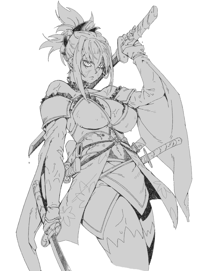 miyamoto musashi (fate and 1 more) drawn by minew