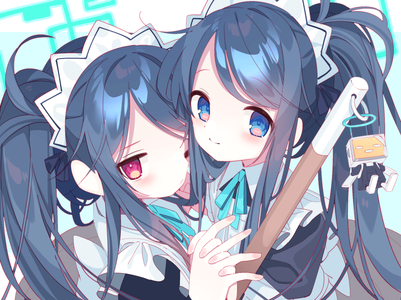 aris and kei (blue archive) drawn by koori