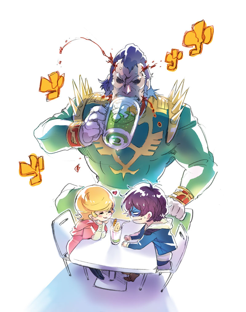 mineva lao zabi, banagher links, audrey burne, and dozle zabi (gundam and 3 more) drawn by aiya_kyuu