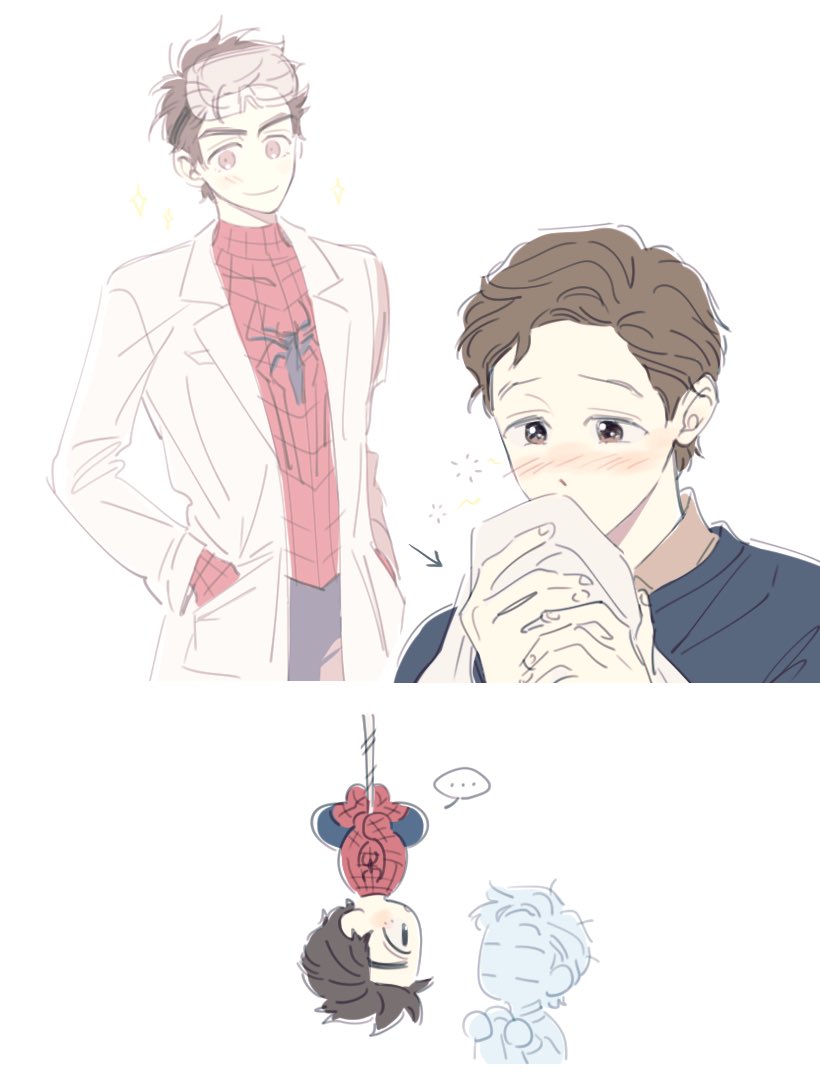spider-man and peter parker (marvel and 3 more) drawn by skdlfjgrp