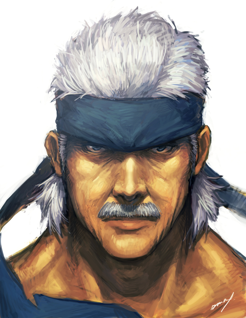 solid snake and old snake (metal gear and 1 more) drawn by dmax