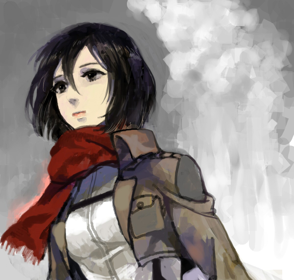 mikasa ackerman (shingeki no kyojin) drawn by ro_dai