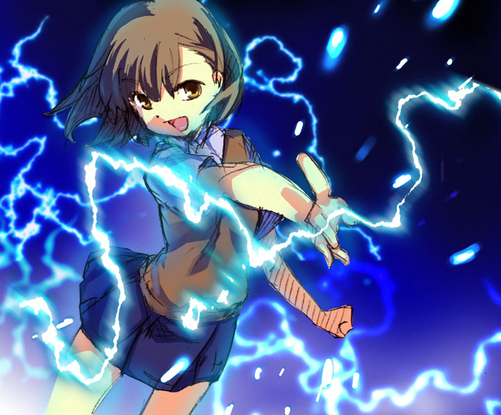 misaka mikoto (toaru majutsu no index) drawn by oira_(kagaribi)